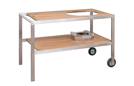 Table en teck et en inox Monolith pour Barbecue Classic