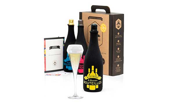 Coffret de jeu vin petillants Secrets de Bulles Mystères et Bonnes Bouteilles