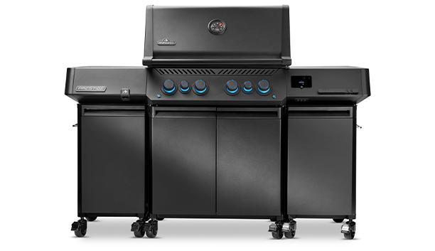 2 meubles de rangement noir mat Napoléon Prestige Phantom