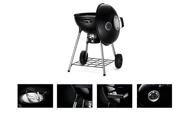 Fonctionnalités du barbecue Kettle Premium 57 cm Napoléon