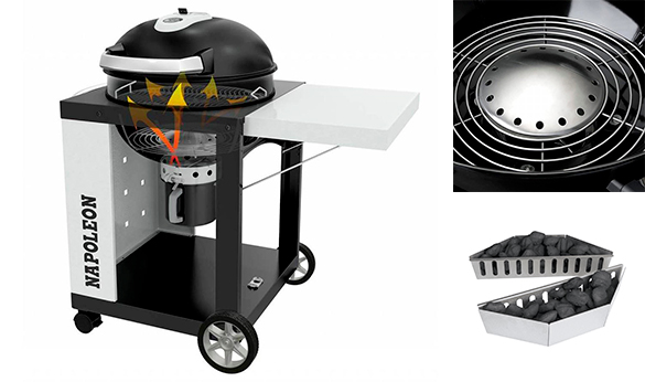 Fonctionnalités pour griller ou cuire à basse température sur le barbecue charbon Rodeo PRO