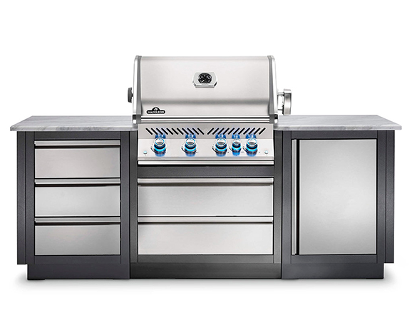 Barbecue gaz encastrable PRESTIGE PRO 500 + rôtissoire