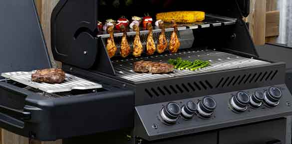 Surface de cuisson du barbecue en fonte d'inox XL