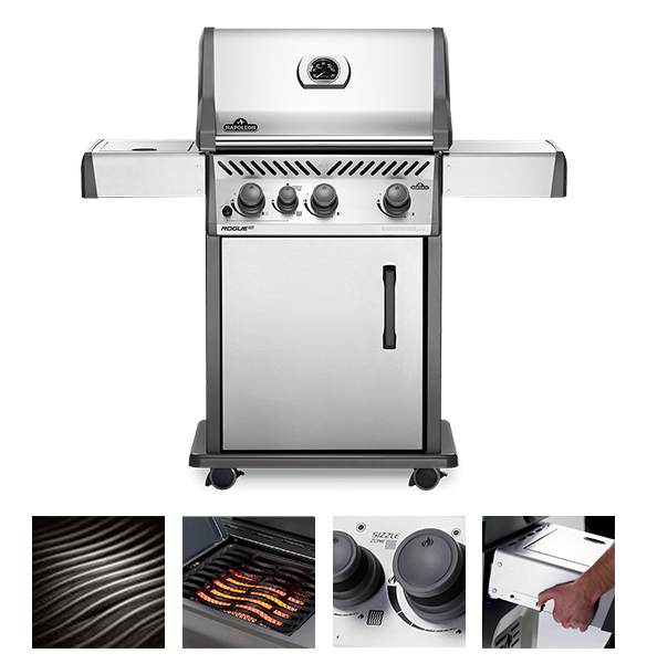 Fonctionnalités du barbecue Napoléon Rogue XT 425 inox