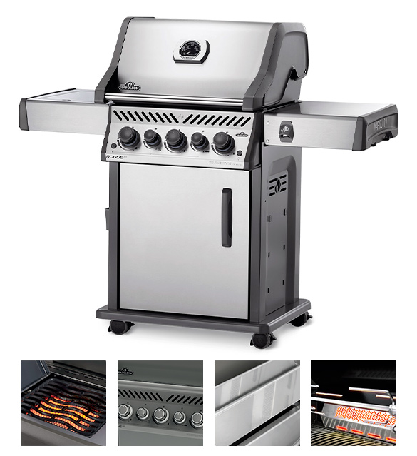 Fonctionnalités du barbecue Rogue SE 425 Inox Napoléon