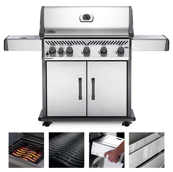 Fonctionnalités du barbecue Napoléon Rogue XT 625 en inox