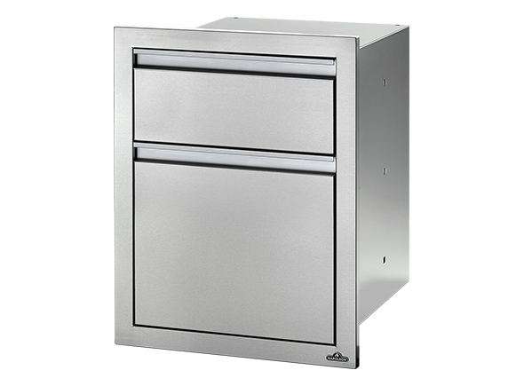 Double tiroir inox pour cuisine outdoor Napoleon