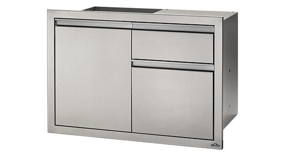 Module inox Napoleon cuisine outdoor 2 tiroirs 1 porte