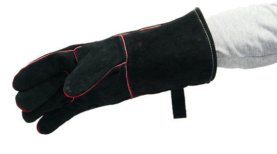 Paire de gants en cuir noir Nordic Flame