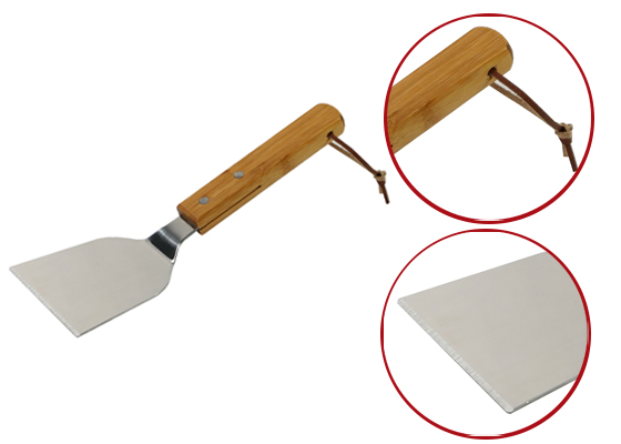 Caractéristiques de la spatule Courte Plancha Inox et Bambou Nordic Flame