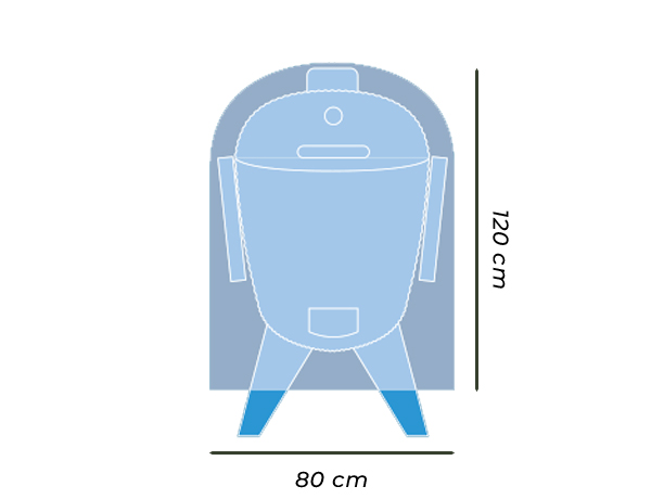 Dimensions housse kamado large Nordic Flame