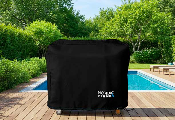 Housse premium pour plancha sur chariot 125 Nordic Flame Ambiance