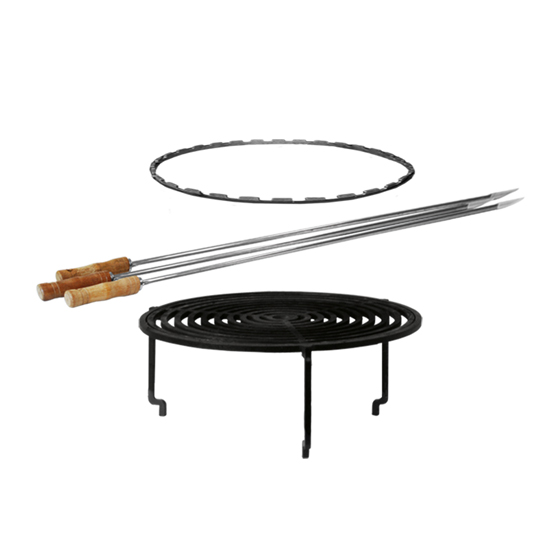 Set de cuisson pour brasero Ofyr 100 : Grille + Support Brochette + Brochettes