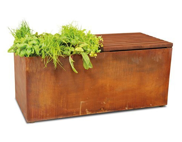 Banc Ofyr Herb Garden acier corten