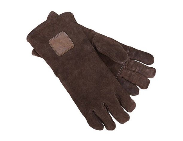 Gants de protection Ofyr en cuir marron pour brasero