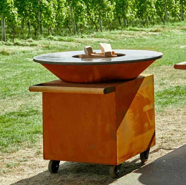 Brasero plancha Nestor corten Barbecook - Esprit Barbecue