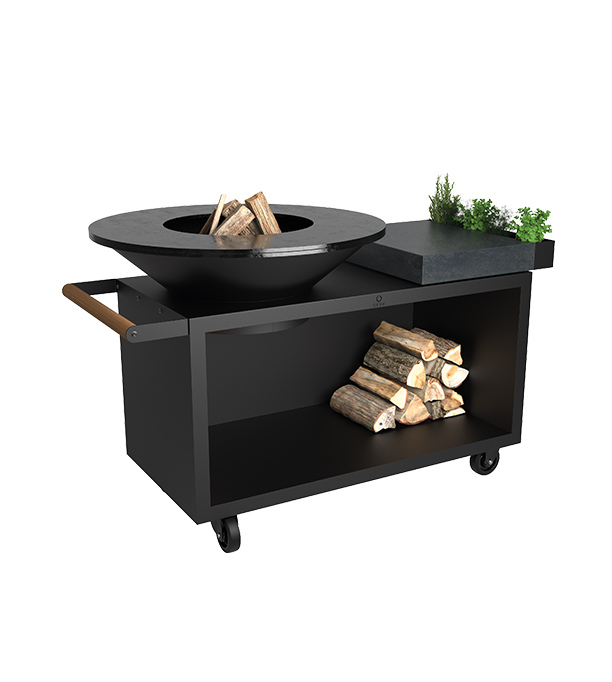 Brasero Island Pro Noir Céramique Ambiance