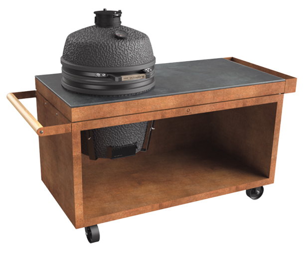 grande table d'encastrement kamado Ofyr Corten 150 Pro+ Ceramic Dark