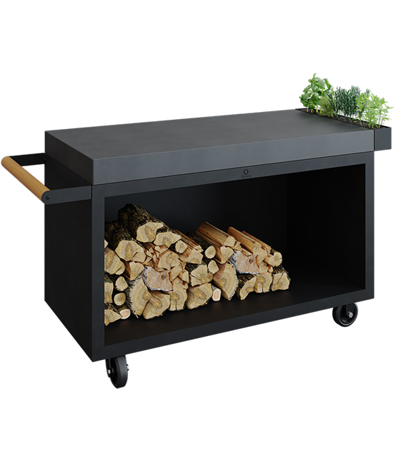 Table Noire Pro Ofyr Céramique anthracite 135