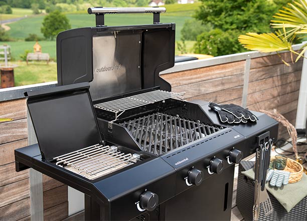Zoom sur la surface de cuisson du barbecue gaz Heat-C 335 Outdoorchef