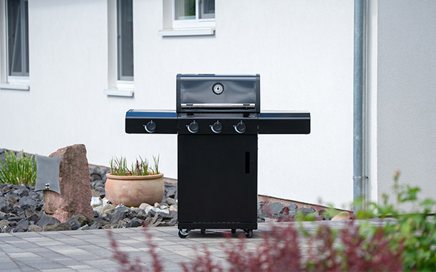 Barbecue gaz Heat-C 335 Outdoorchef sur une terrasse