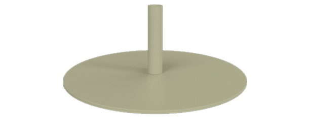 Pied base rond vert sauge Paranocta pour lampadaire