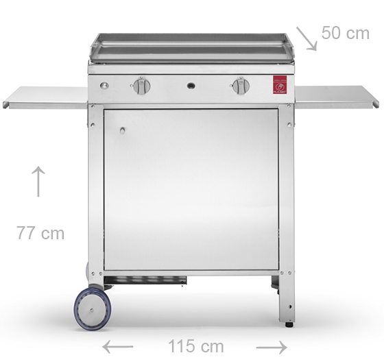 Couvercle de protection en inox 304 pour Plancha Planet Chef 55