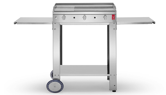 Chariot inox ouverte pour Plancha Planet Chef 80