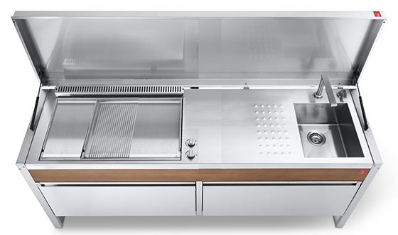 Cuisine en inox d'extérieur Oasi 205C T4 - Planet