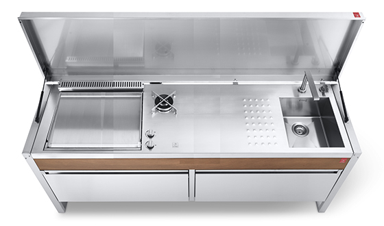 Cuisine en inox d'extérieur Oasi 205C T5 - Planet