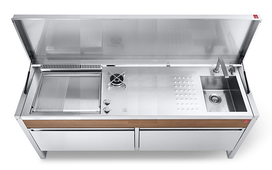 Cuisine en inox d'extérieur Oasi 205C T6 - Planet