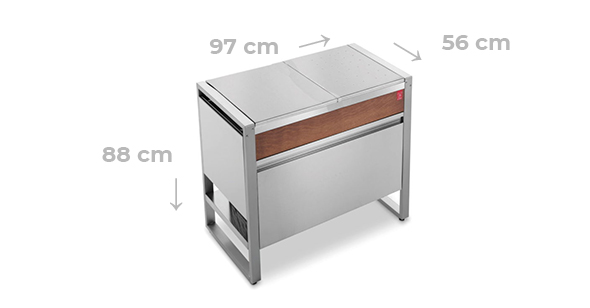 Dimensions de la table Oasi 97C Planet