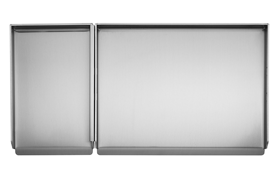 Double plaque de cuisson lisse en inox de la Plancha Oasi 80 Mix de Planet