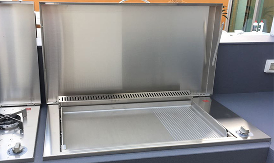 Plancha inox gaz Oasi 80 lisse rainurée de Planet