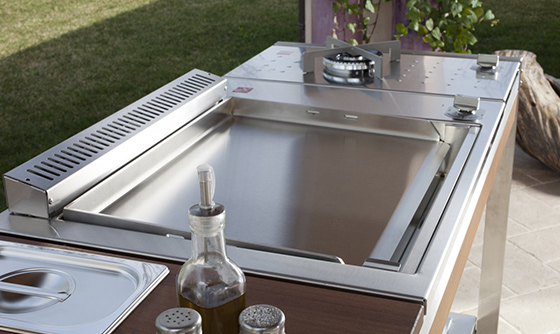 Grande Plancha inox Oasi 80 lisse Planet