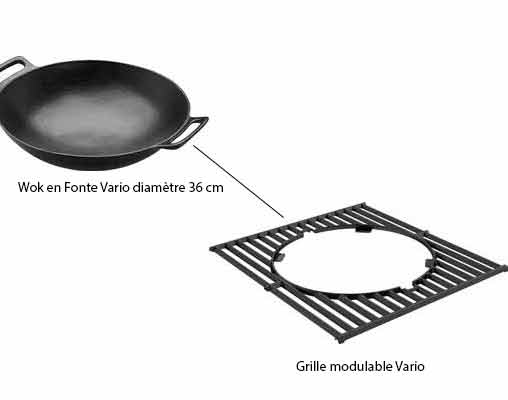 Wok en fonte Vario 36 cm Rosle