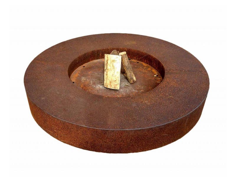 Brasero Table Ronde en acier Corten - ⌀ 125 cm H : 28 cm