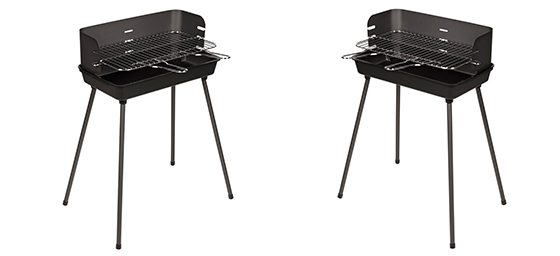Grille en acier chromé et cuve en fonte sur barbecue à charbon Tikal - Somagic