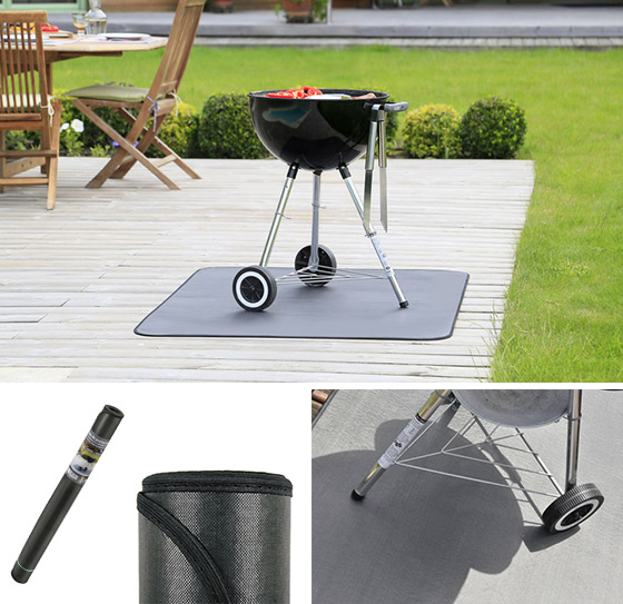 Tapis De Cheminée Anti Feu - Tapis Barbecue Sol - Tapis De Grill