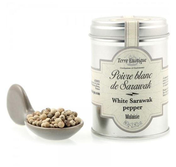 Poivre en grains blanc de Sarawak - Terre Exotique