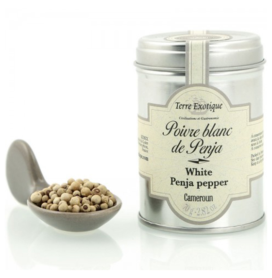 Poivre blanc en grains de penja 70 g - Terre Exotique