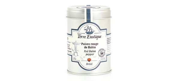 Pot de poivre rouge de Bahia 60 g Terre Exotique