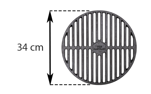dimensions de la grille en fonte pour barbecue The Bastard Compact