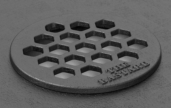 zoom sur plancha Phantom ronde pour barbecue The Bastard Large