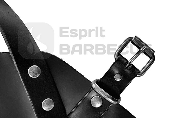 Sangle du tablier barbecue en cuir noir The Bastard Luxury Leather