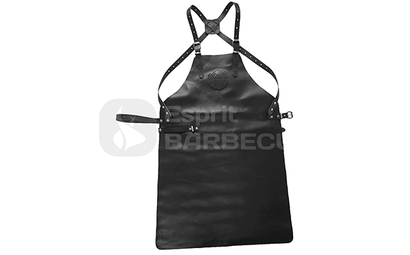 Tablier noir avec sangle ajustable pour le barbecue Weber