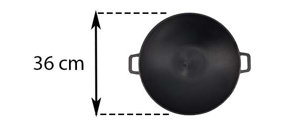 dimensions du wok en fonte pour barbecue The Bastard
