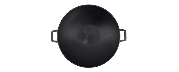 vue plongeante sur le wok en fonte The Bastard