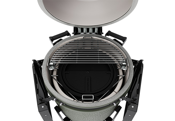 Intérieur du kamado Pro Large Complete Alpine Green The Bastard