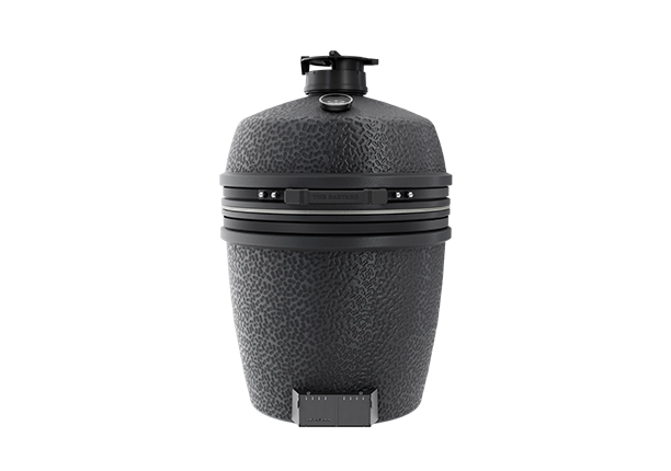 Vue de face sur le kamado Pro Large Solo graphite